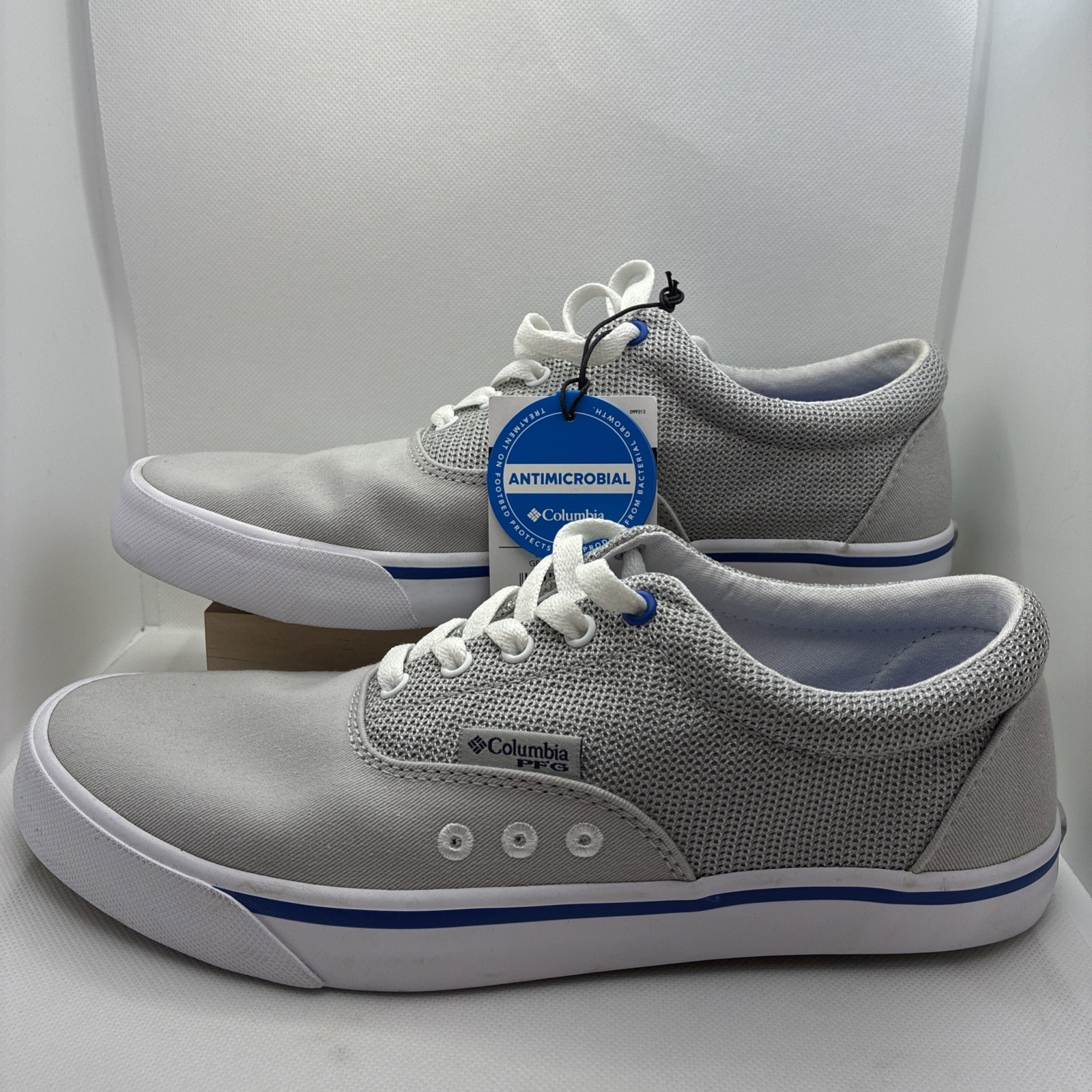 Columbia PFG Slack Tide Lace PFG Shoes Mens 8.5 Slate Grey White Fishing NWT