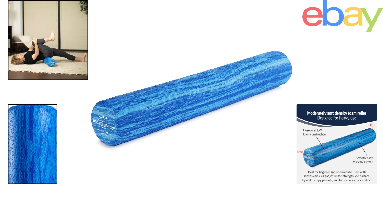 Soft Density Foam Roller for Muscle Recovery and Flexibility Improvement