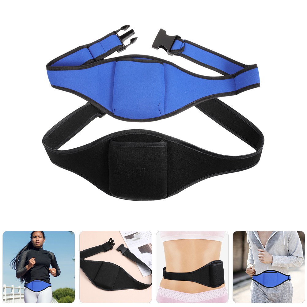 2 Pcs Speakers Belt Strap Radio Microphoen Fitness Microphone Bag