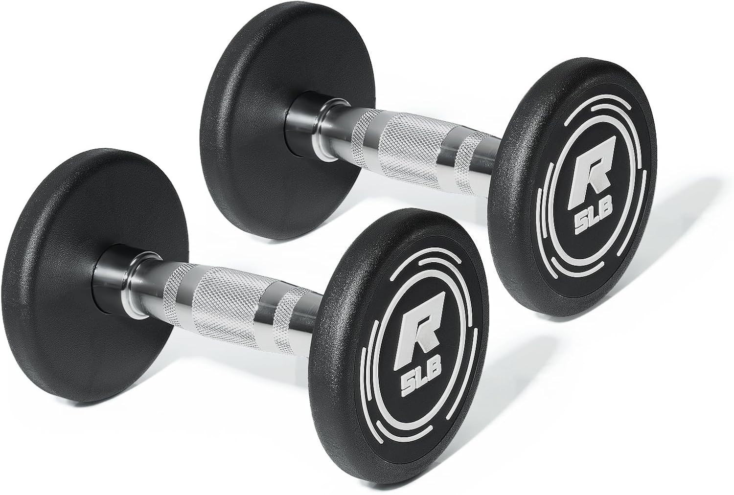 5-250 LBS PVC Encased Round Dumbbell sets with Knurled Handle and Optional Rack,
