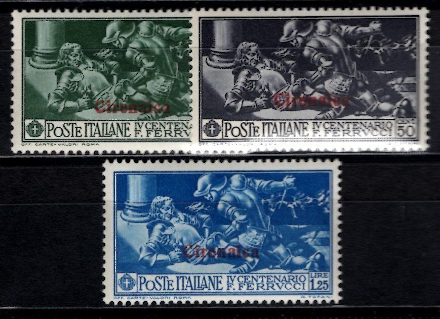 ITALIAN COLONIES CIRENAICA 1930 63-65 ** MINT FLAWLESS (I2924