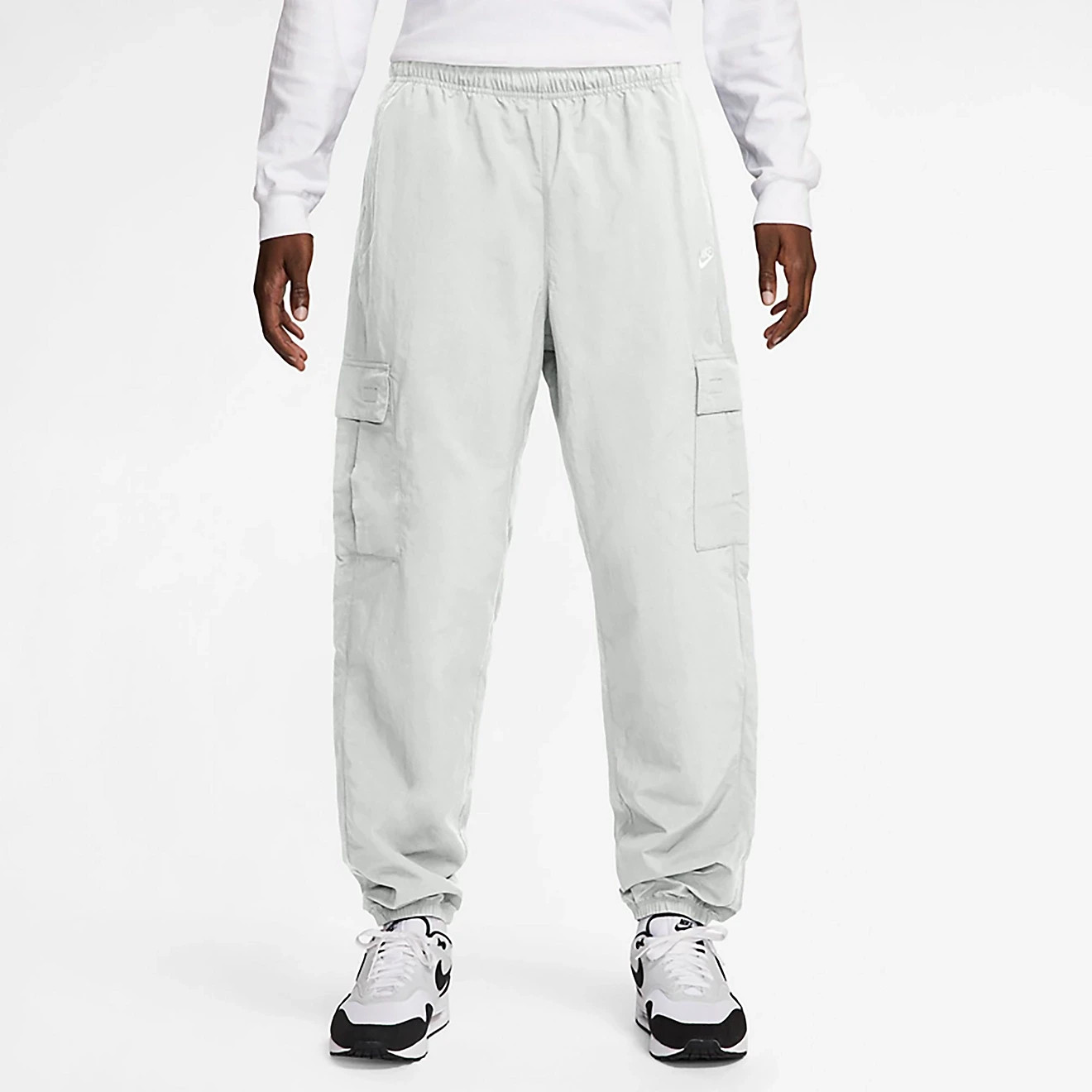 Nike Mens Club Woven Cargo Pants Photon Dust Gray Joggers Size XL HJ1990 025 NEW
