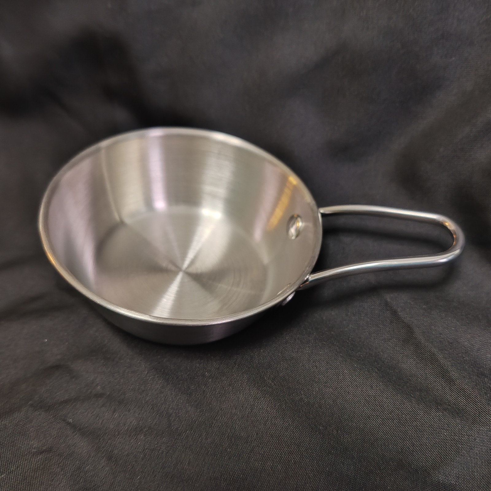 Small Stainless Steel Camping Travel Bowl with Handle Versatile Tableware