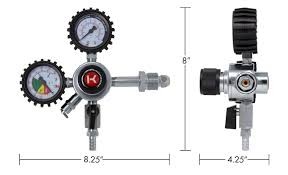 Kegco KC LH-542 Draft Beer Regulator, Dual Gauge, Chrome