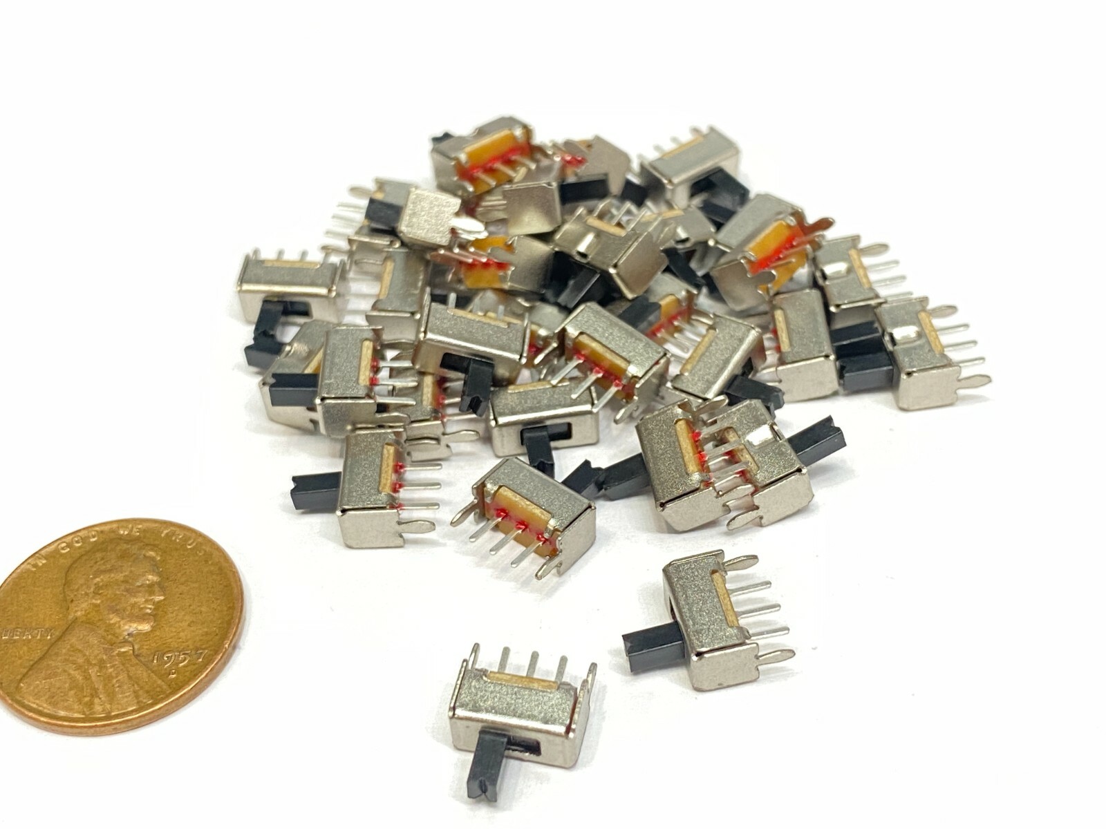 35 pieces SS12D07 3pin Mini micro small tiny Slide Switch PCB on off 1P2T