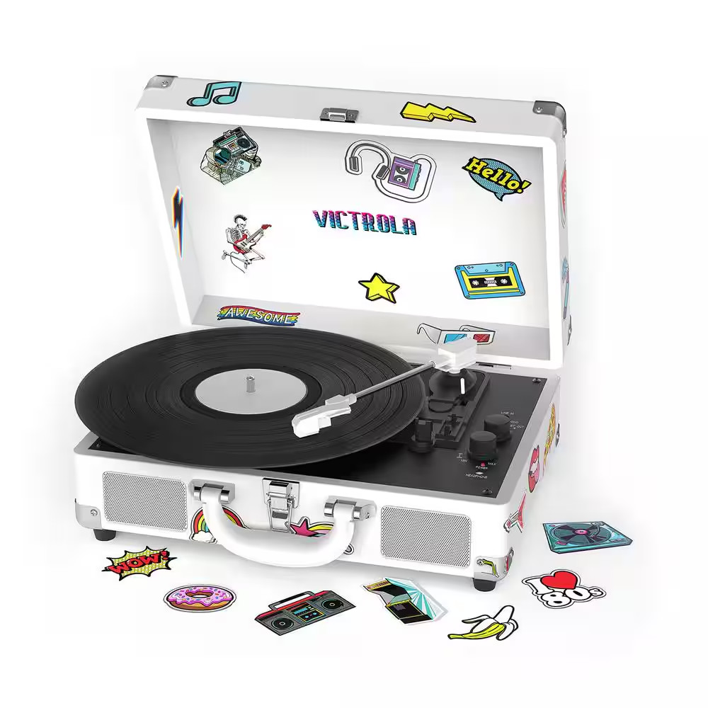Canvas Bluetooth Suitcase Record Player