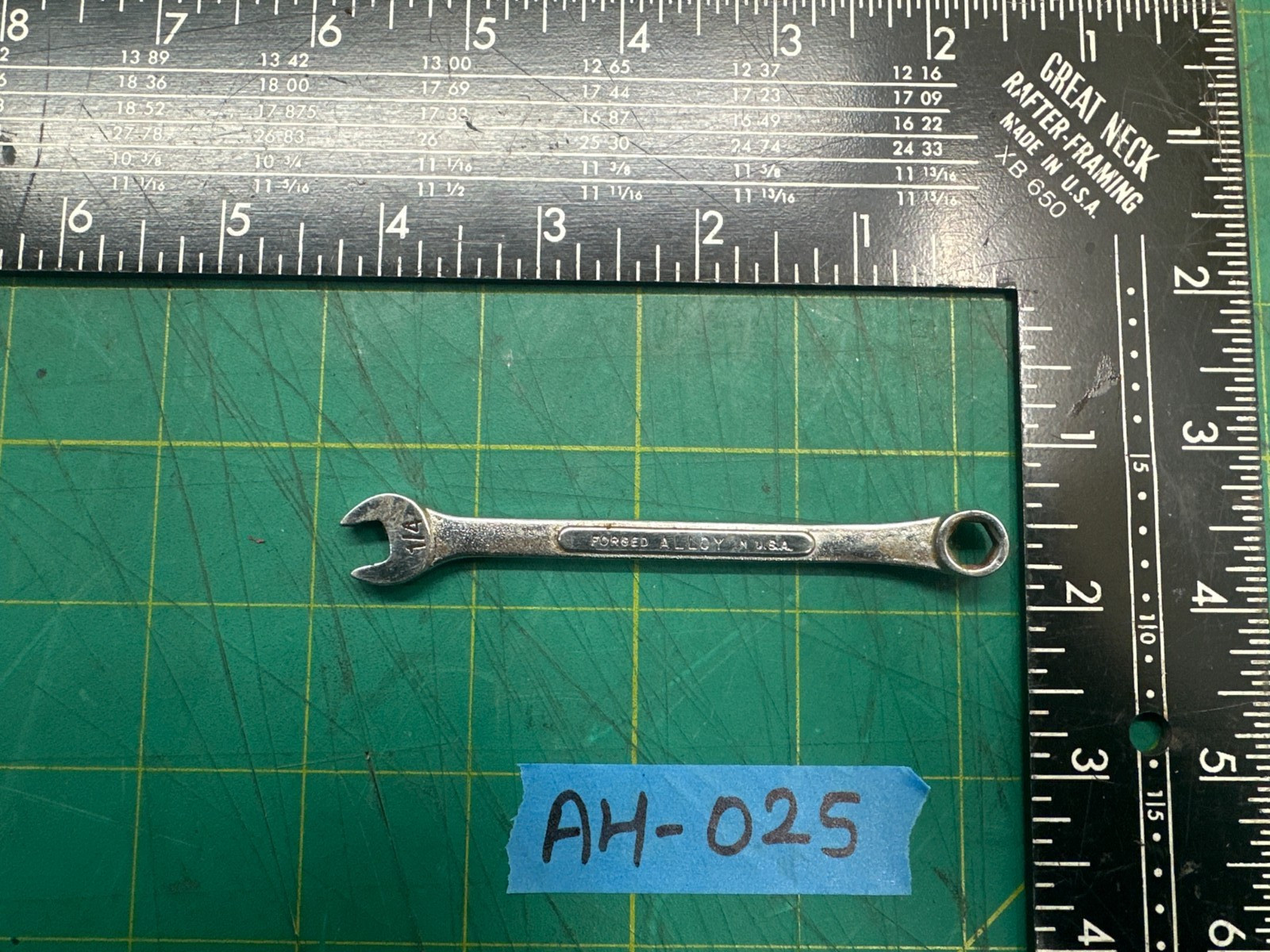 Vintage 4.25'' Long S-K 0-8 1/4" Combination Wrench Forged Alloy USA Made