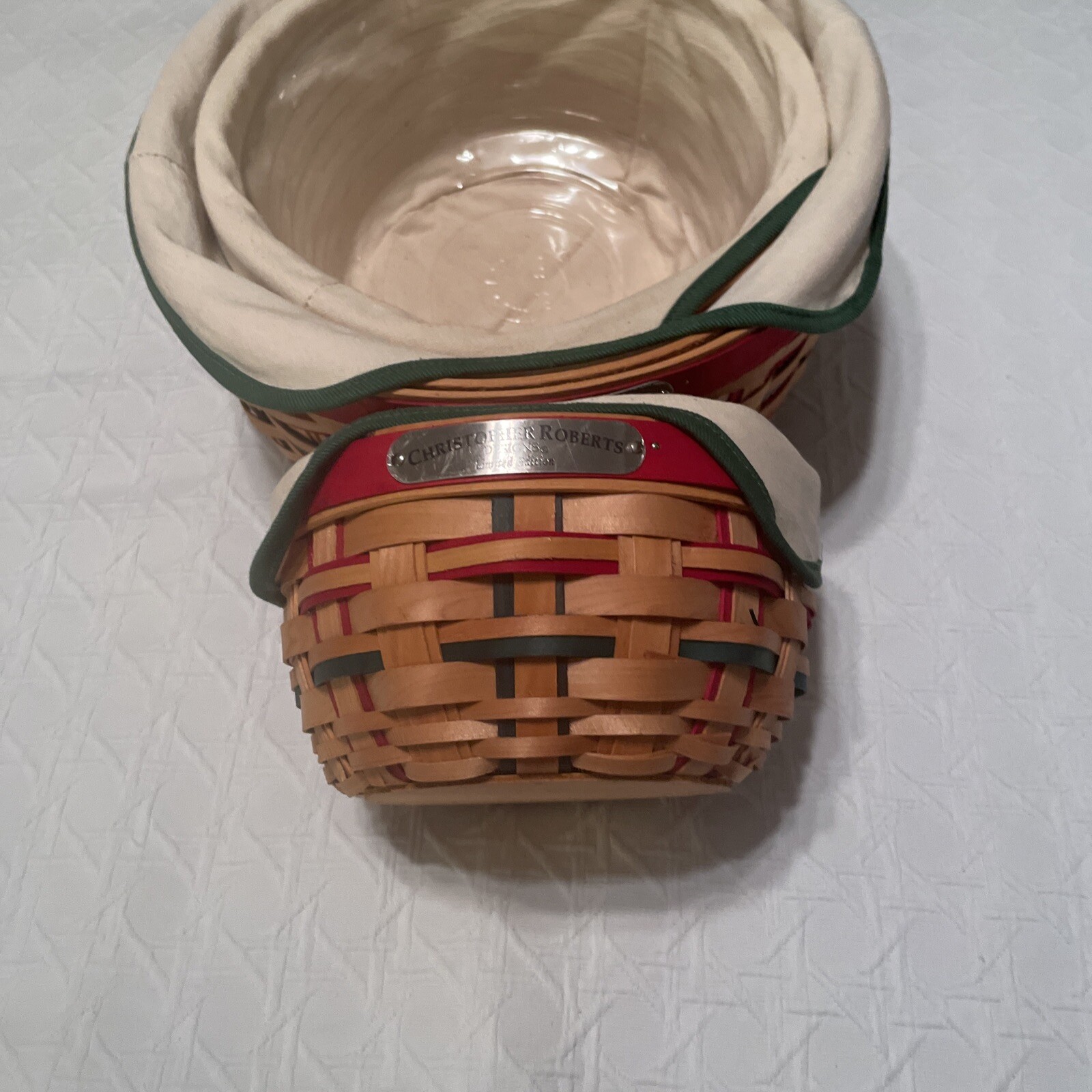 3 Nesting Basket Lined Round Christopher Roberts Woven Limited Edition