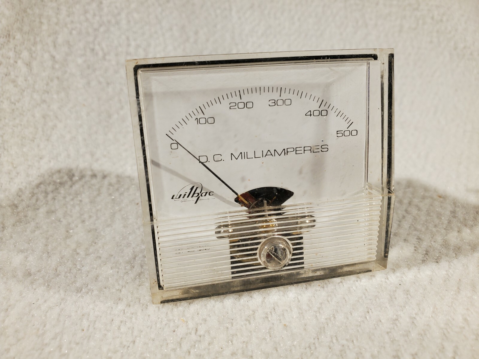 Vintage Wilbac DC 0-500 Milliamperes Meter Dial Gauge Panel ~ Made in Canada