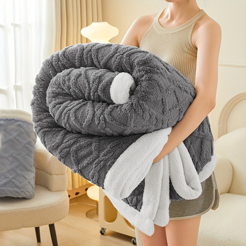 400GSM Ultra Soft Fleece Throw Blanket Twin Queen King, Cozy Bed Sofa Blanket