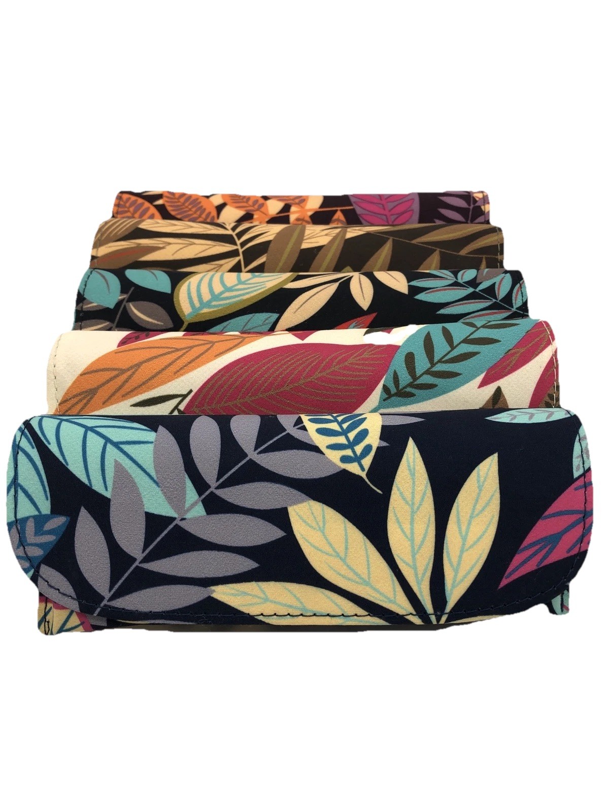 New Multicolored Fauna Semi Hard Eyeglass Case With Flip Closure Qty 5