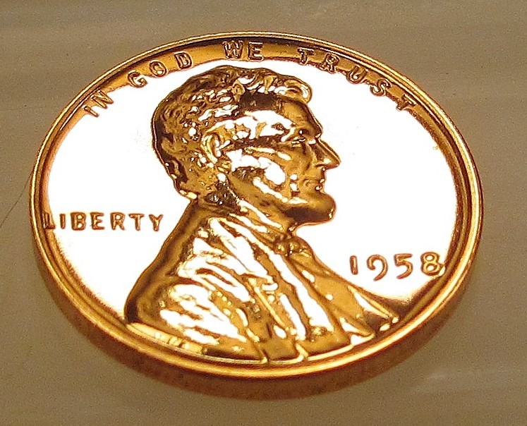1958 Gem Proof  Lincoln Wheat Cent EYE CANDY Blazing Red Beauty #615 ~ 1