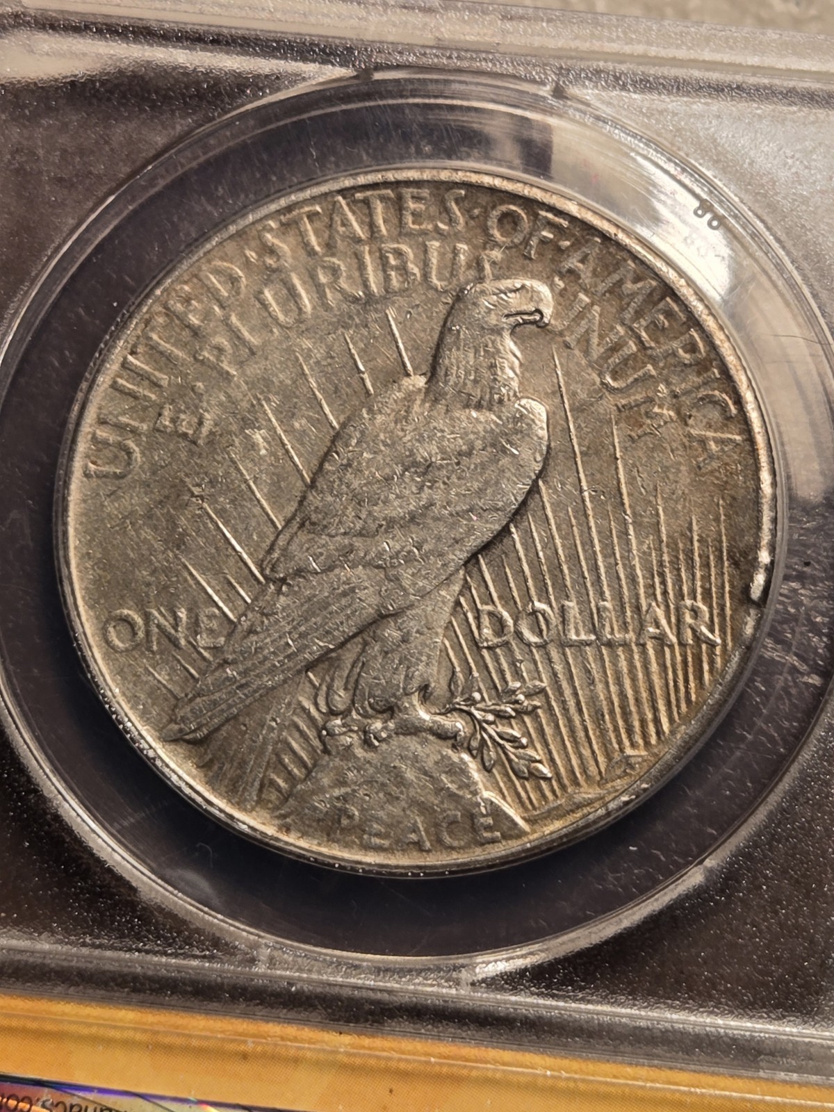 1928 P AU 55 Silver Peace Dollar Graded