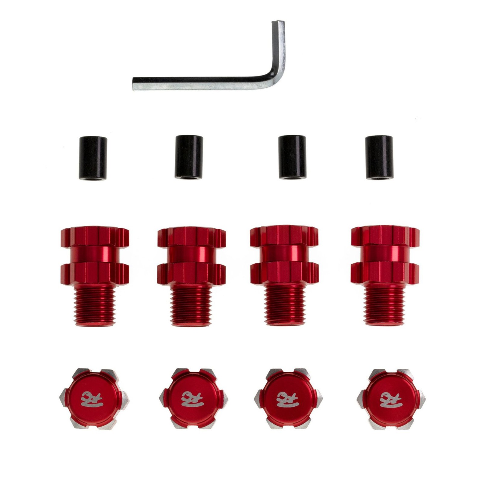 4Pcs Red 17mm Wheel Hex Hub Adapter 10mm Extension For Traxxas Maxx 1/10 RC Car/