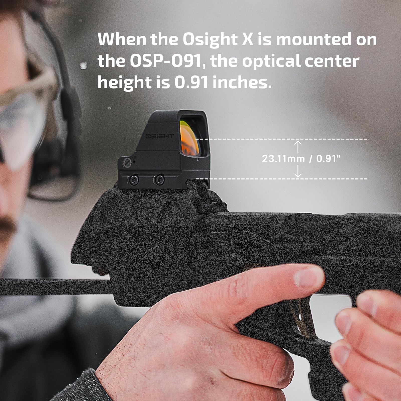 OSIGHT OSP-091 Low Profile Picatinny Mount for Osight X, RMR/407C/507C Black