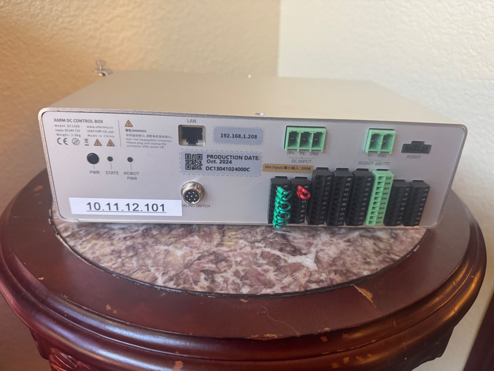 UFACTORY xArm DC Control Box DC1300 24–72V Robot Controller Ethernet I/O