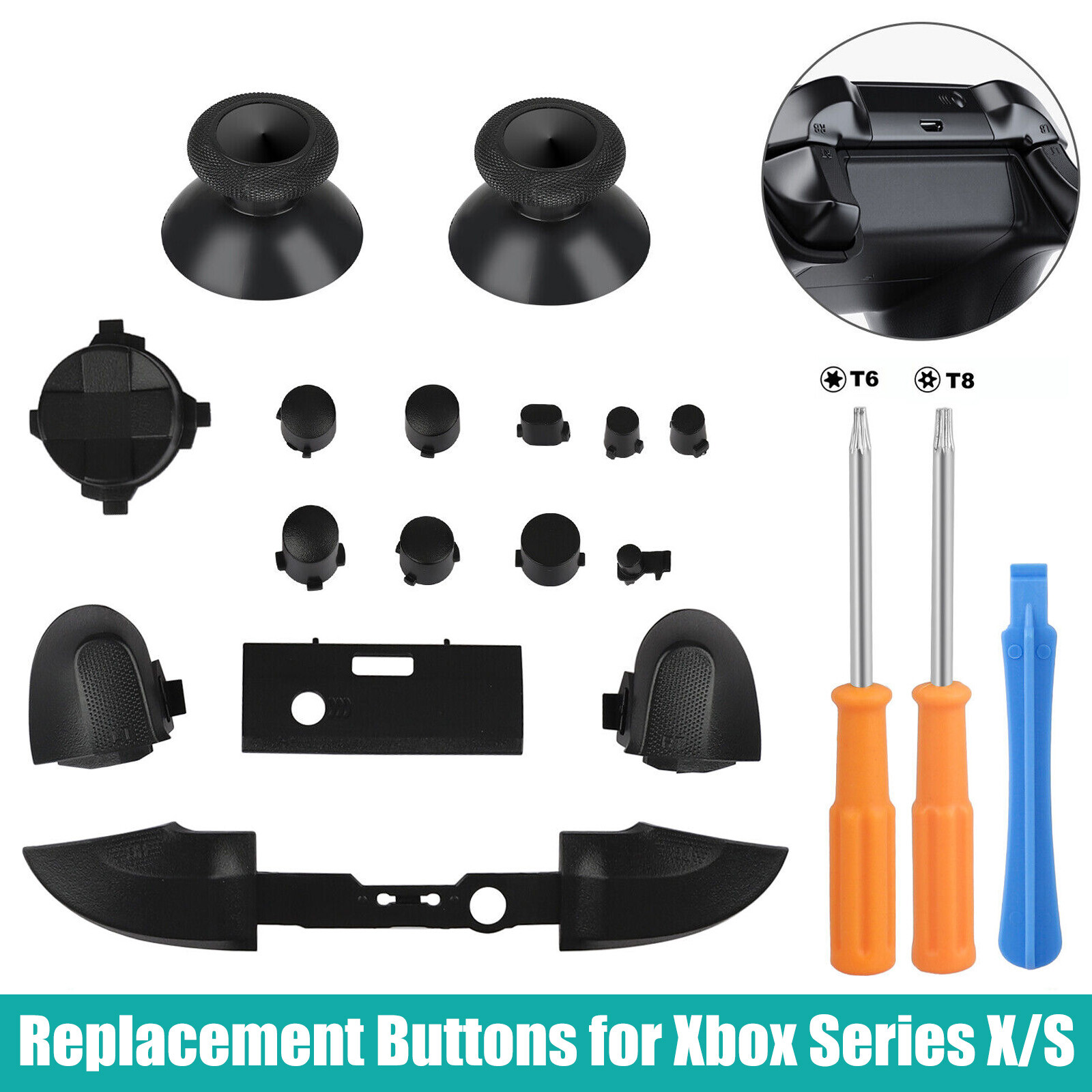 Replacement Bumpers Buttons for Xbox Series X/S Controller Gamepad Repair Parts