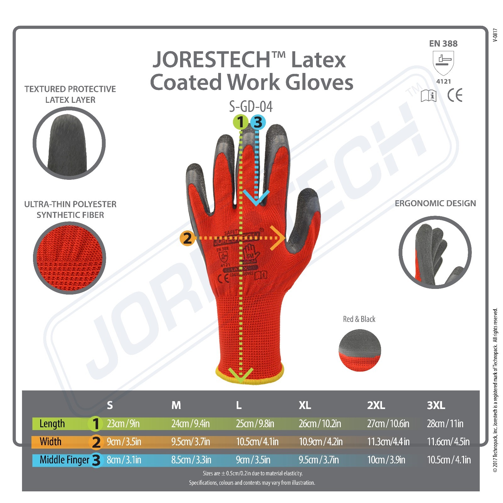 12 Polyester Mechanics Gloves Dipped w/ Latex light weight JORESTECH