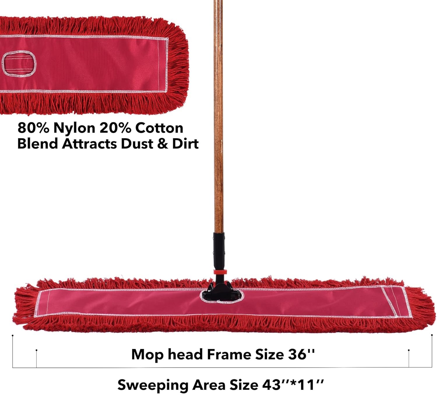 Matthew Cleaning 36'' Industrial Strength Cotton Dust Mop Refill Washable