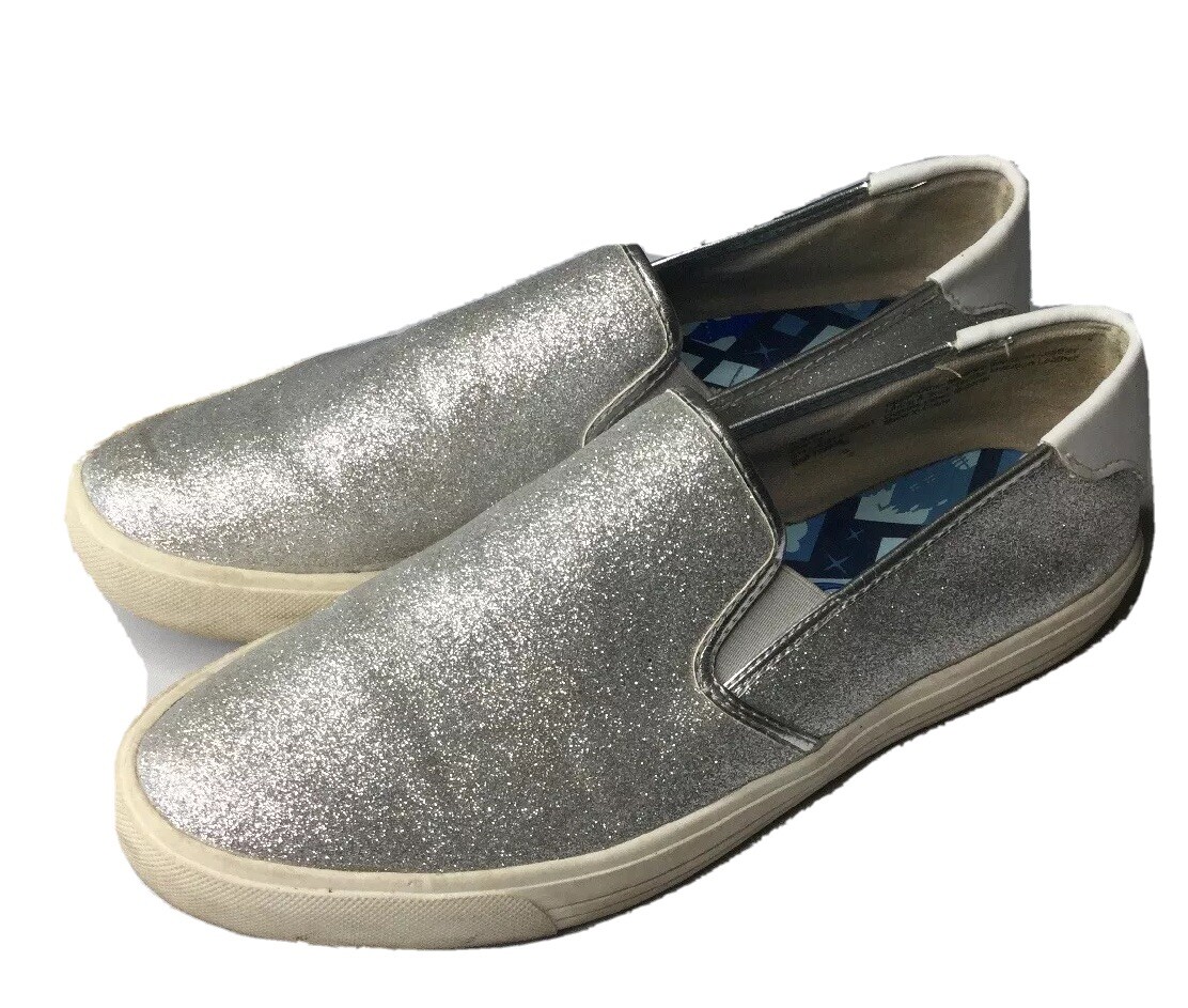 Disneyland 60th Anniversary Surf Slip On Shoes Adult Size 10 Glitter Disney