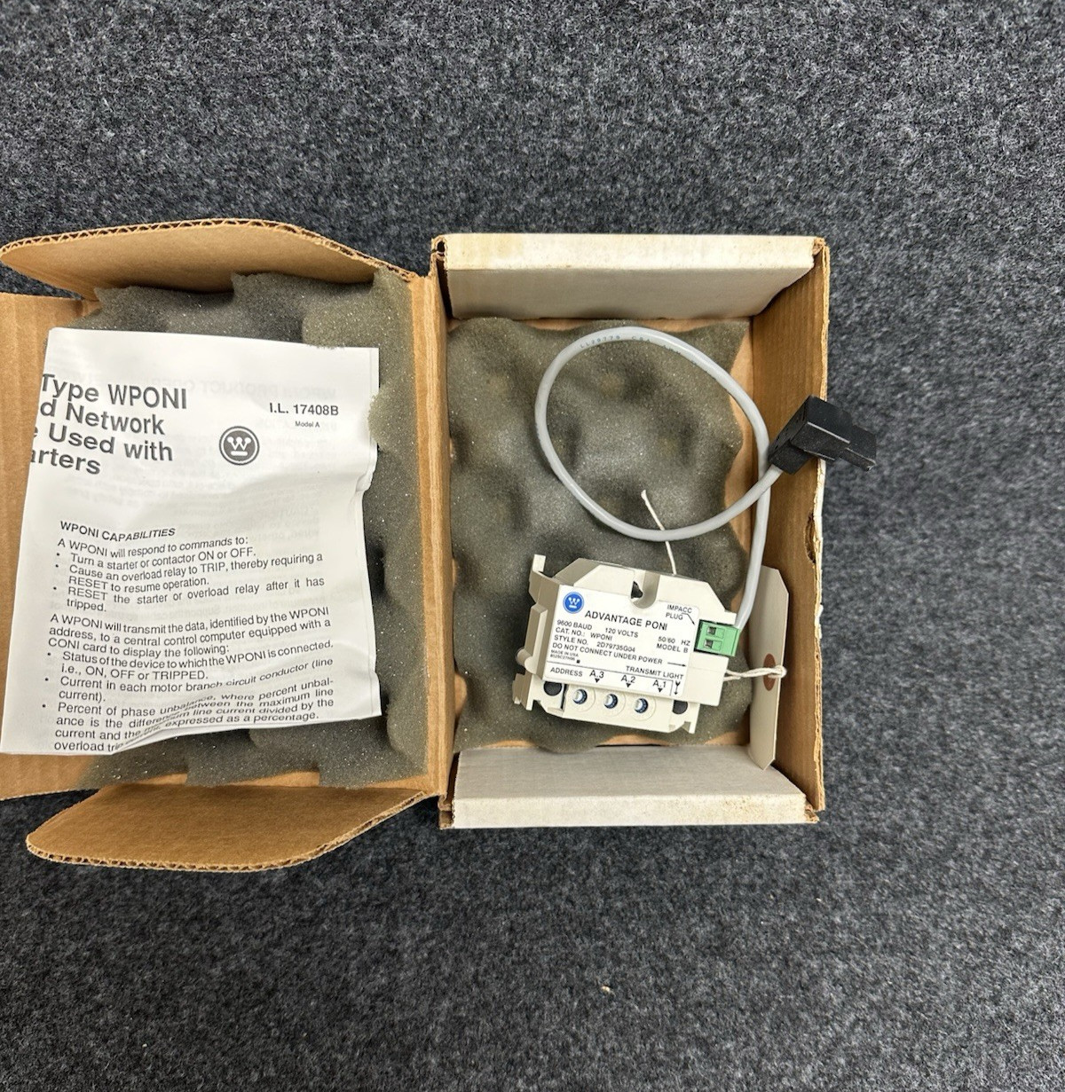 WPONI Cutler-Hammer Advantage PONI 9600 2D79735G04 -SA- Shipped in the USA