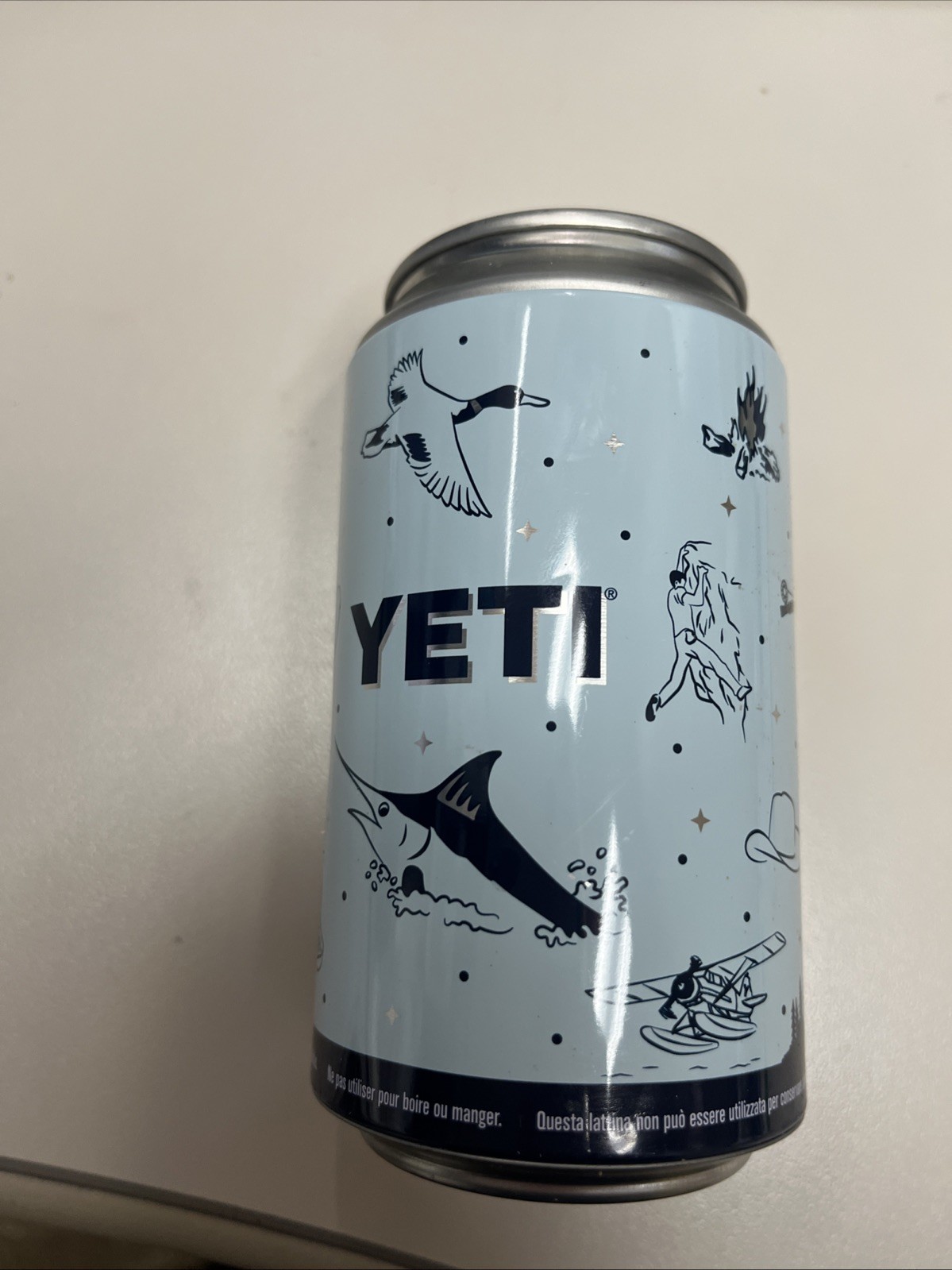YETI Style Blue Beer Can Stash Container – Secret Storage – False Top.      006