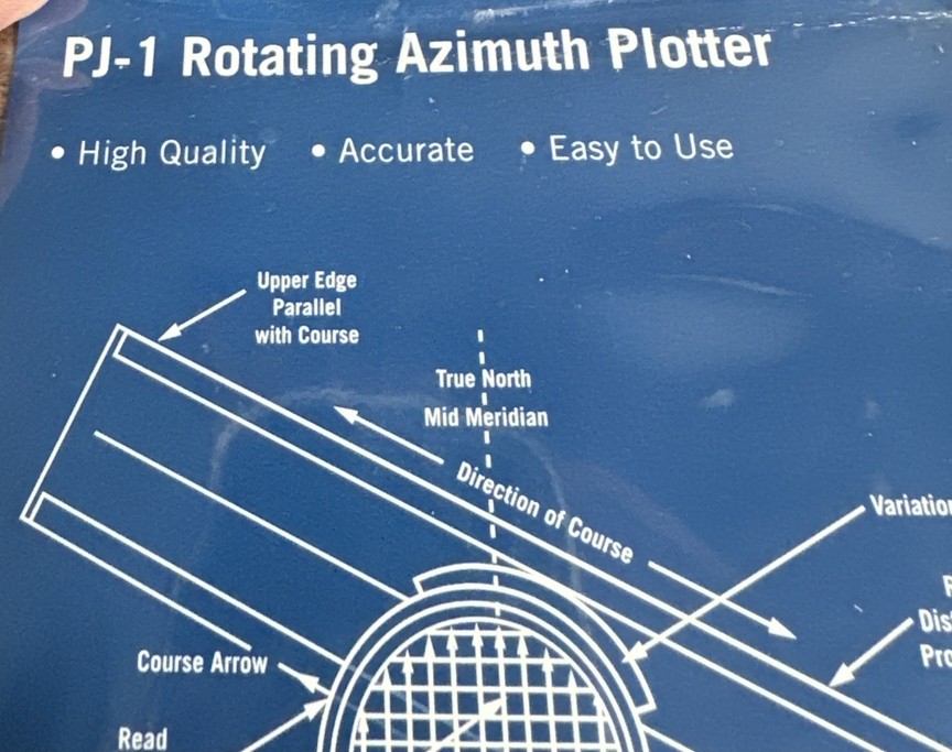 Jeppesen PJ-1 Rotating Azimuth Plotter Nautical/Statute Miles