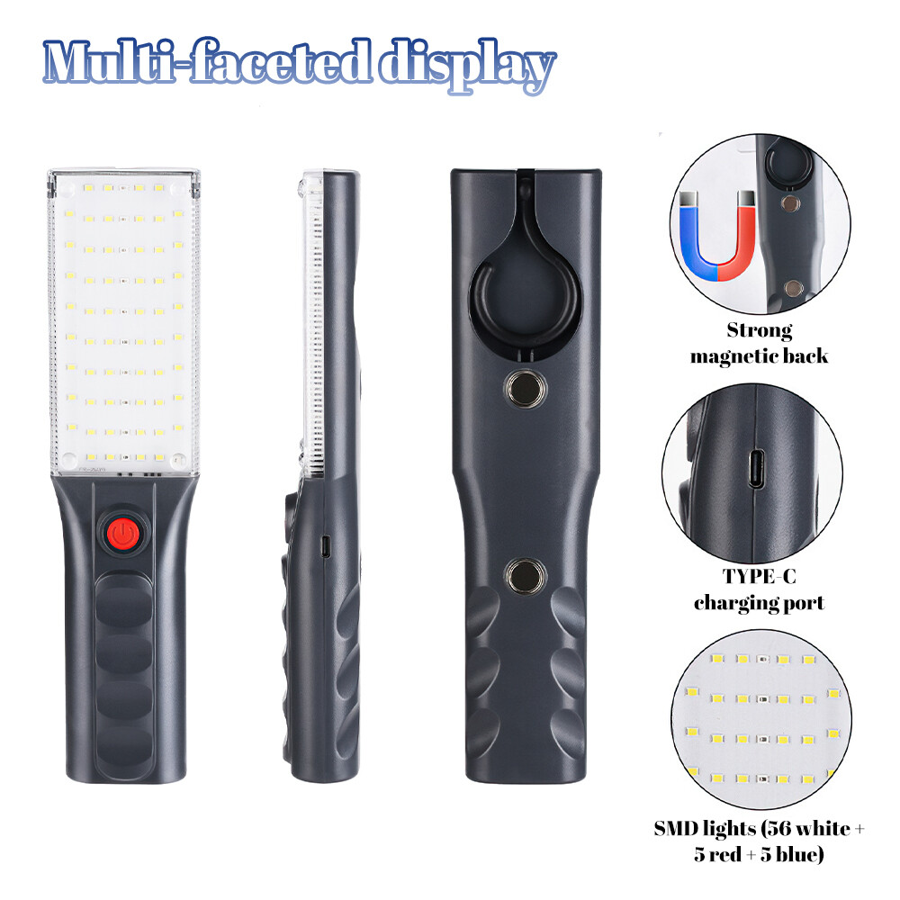 90000 LM LED COB Work Light Mechanic Flashlight Lamp Magnetic Rechargeable