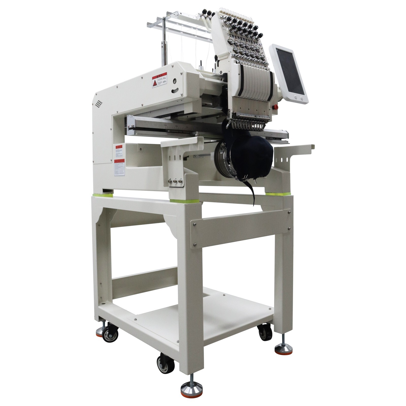 Commercial Home Automatic Flat Hat Embroidery Machine Single Head 12 Needles