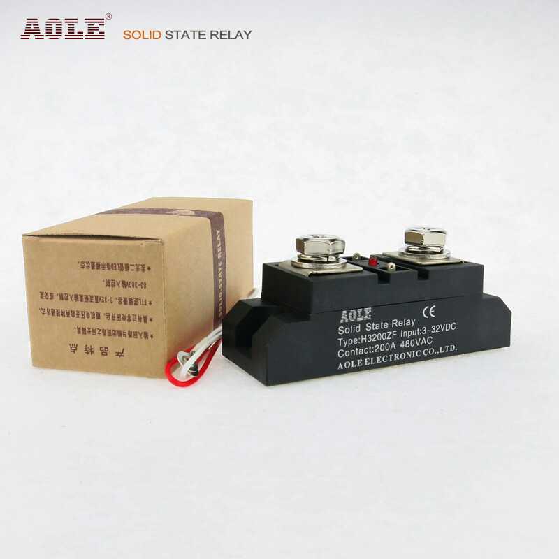 200A 工業用グレード モジュール ソリッドステートリレー H3200ZF 3-32VDC 搭載、アウト 24-480VAC-