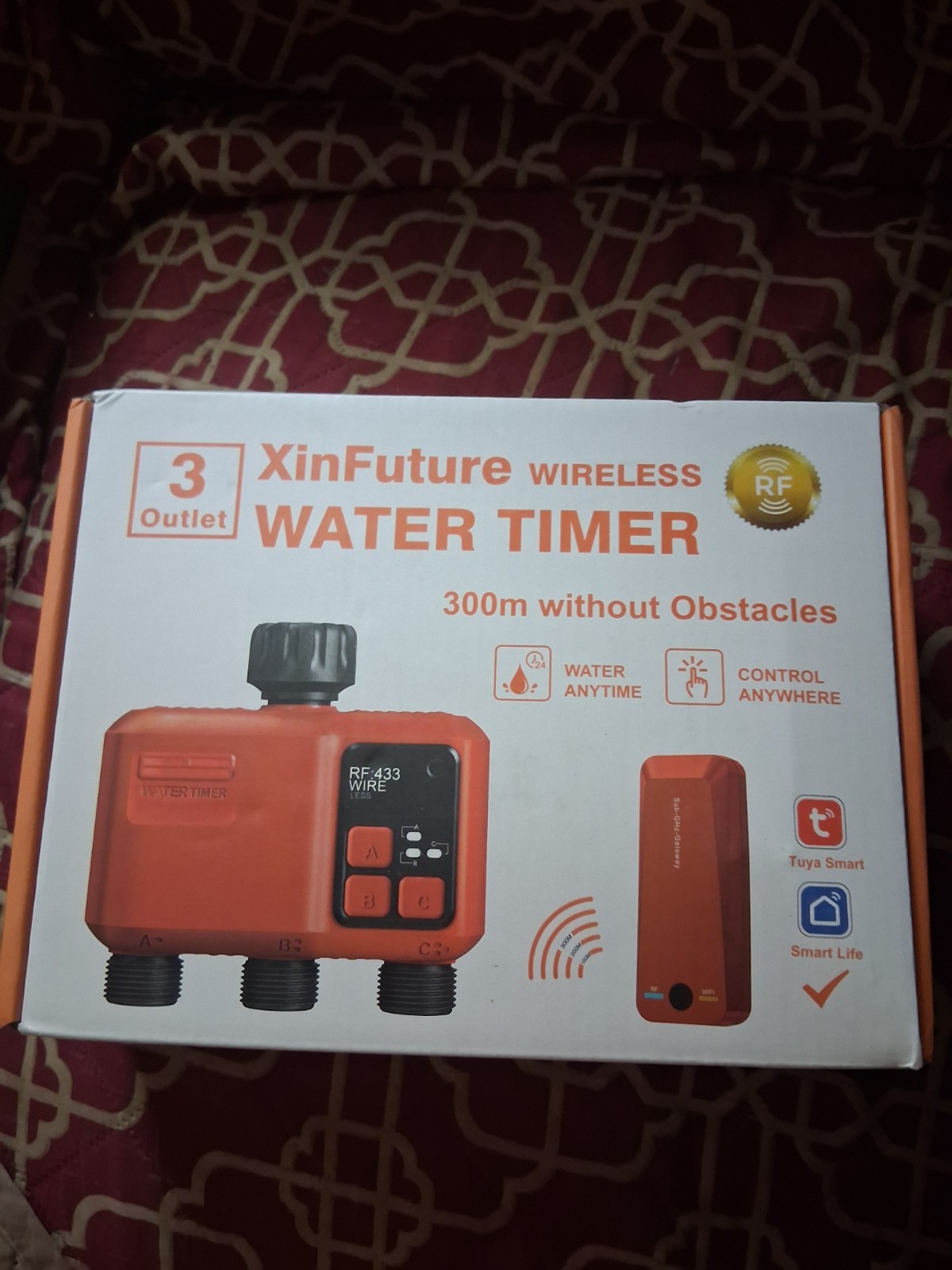 XinFuture Smart WiFi Water Timer 2 Outlet Wireless Sprinkler Controller HCT-636