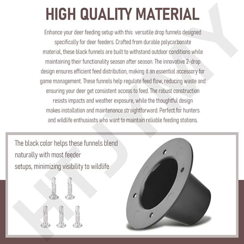 2" Drop Funnel for Deer Feeder, Versatile Funnel for Deer Feeder, Adopt