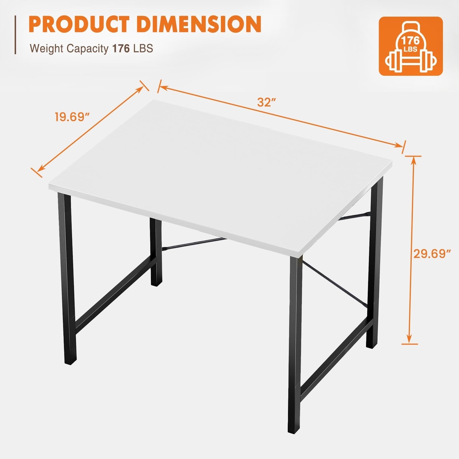 Sweetcrispy 32-Inch Small Computer Desk | Modern Minimalist Design
