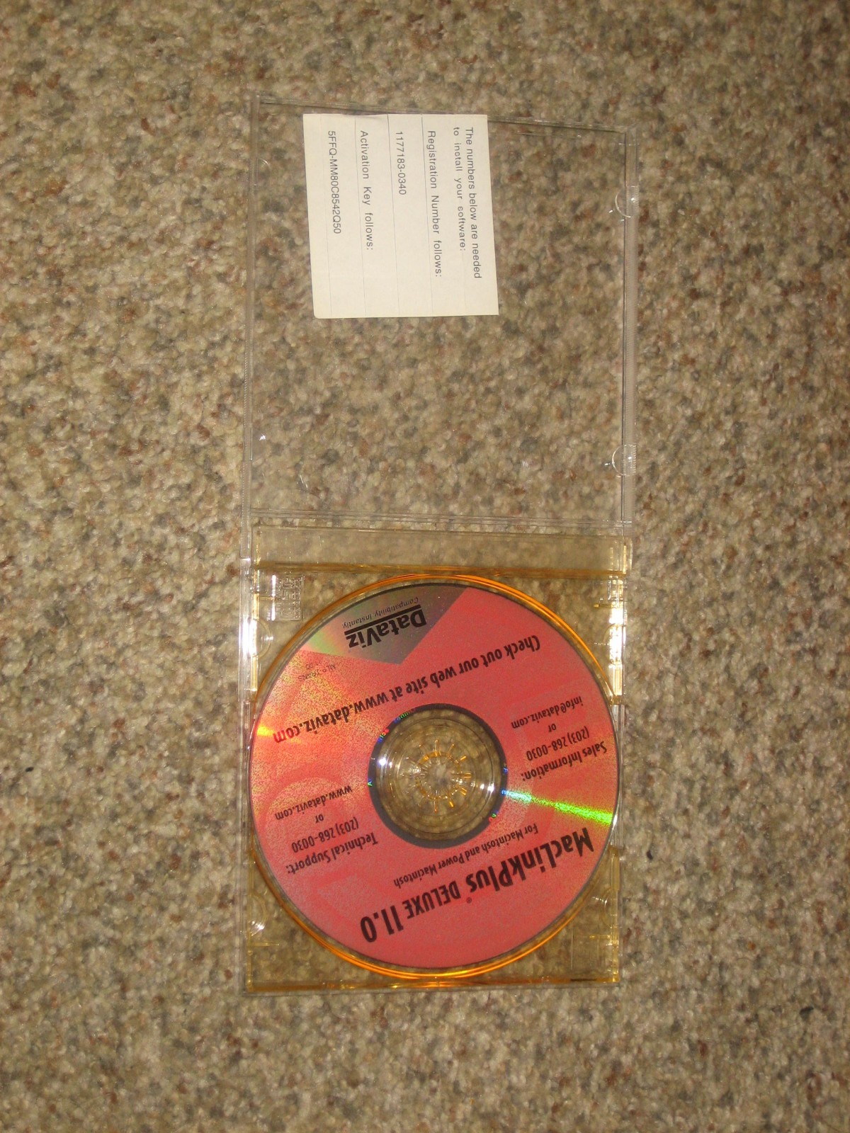 DATAVIZ MACLINK PLUS DELUXE 11.0 INSTALL CDROM WITH PRODUCT KEY  #
