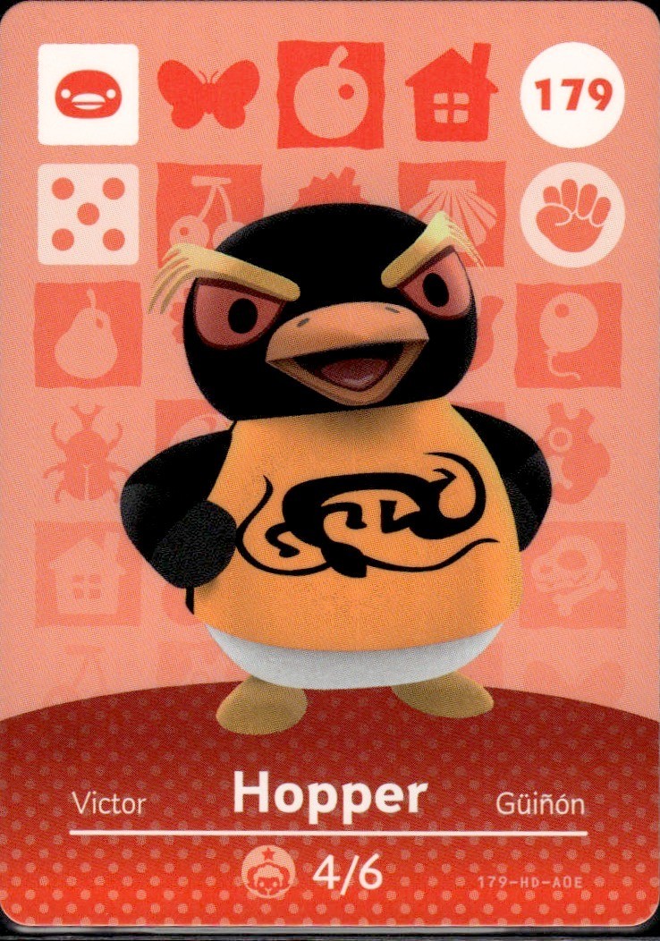 179 Hopper Amiibo Card 179 Series 2 Animal Crossing Nintendo Switch NA Region