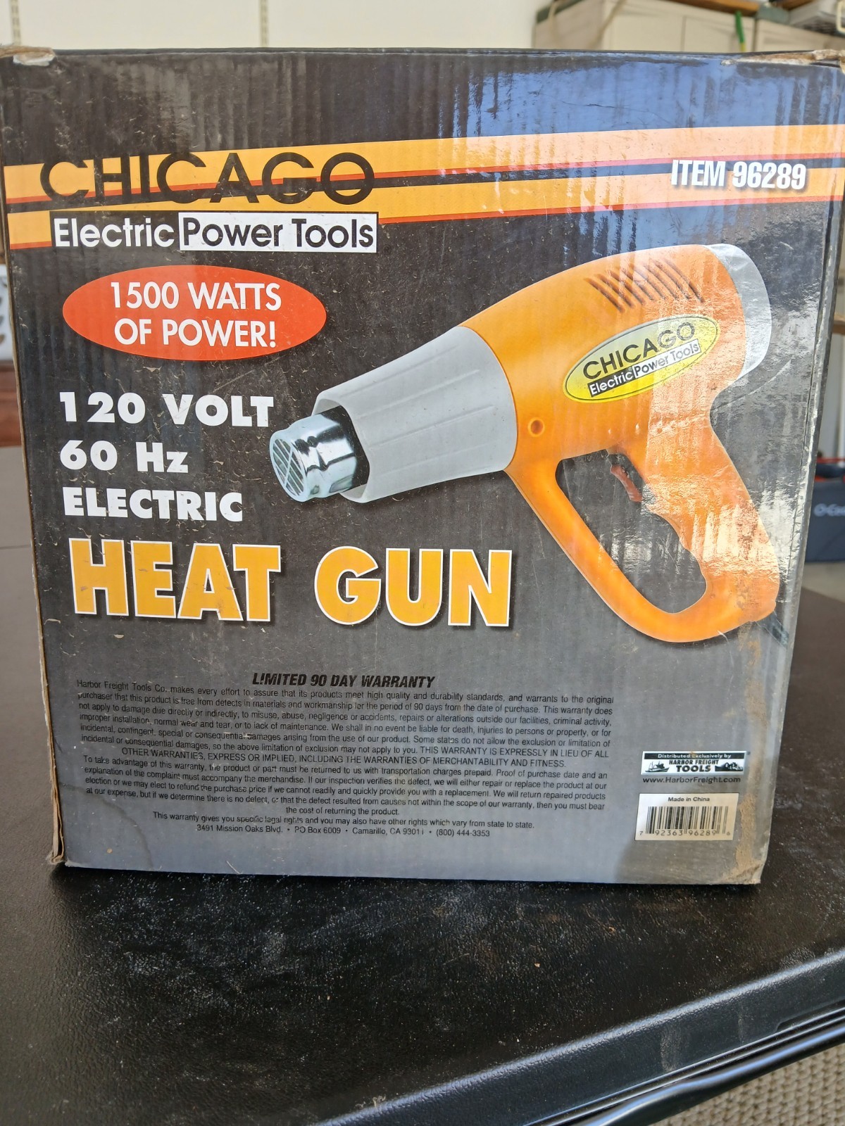 Chicago 1500 Watts Heat Gun 96289 Pre Owned