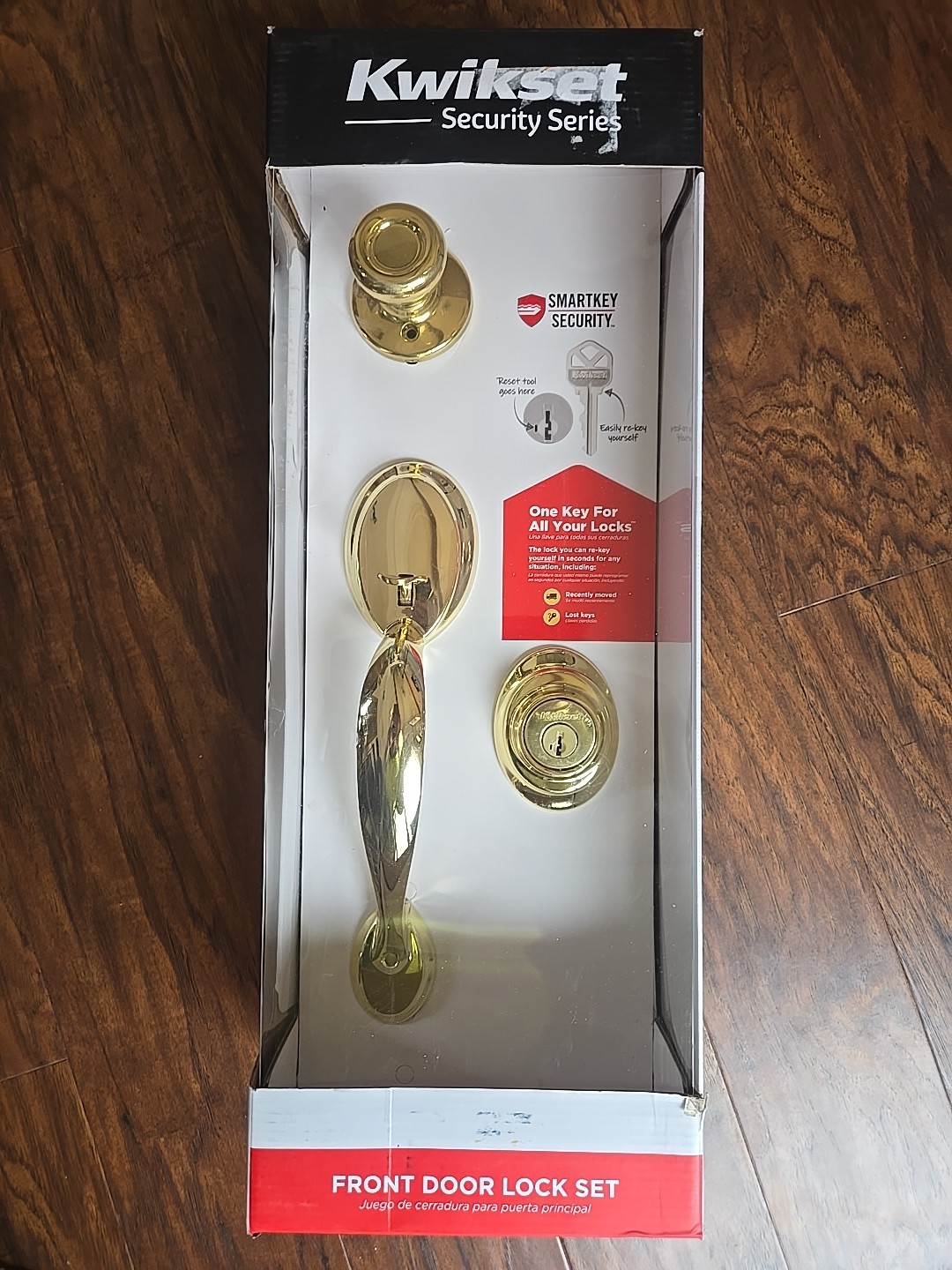 Kwikset 687DAXT 3 SMT CP Single Cylinder - Gold