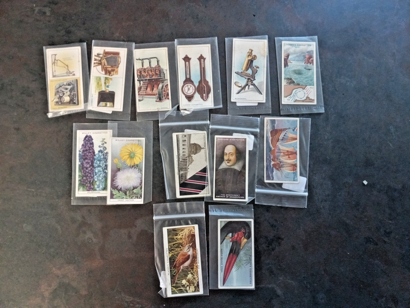 Mix Lot Mixed 13 Cigarette Cards For Collection, Junk Journals, Scrap Booking...