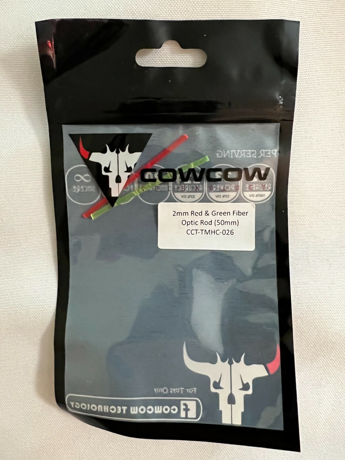 COWCOW Airsoft 2mm Red & Green Fiber Optic Rod (50mm) CCT-TMHC-026 New/sealed