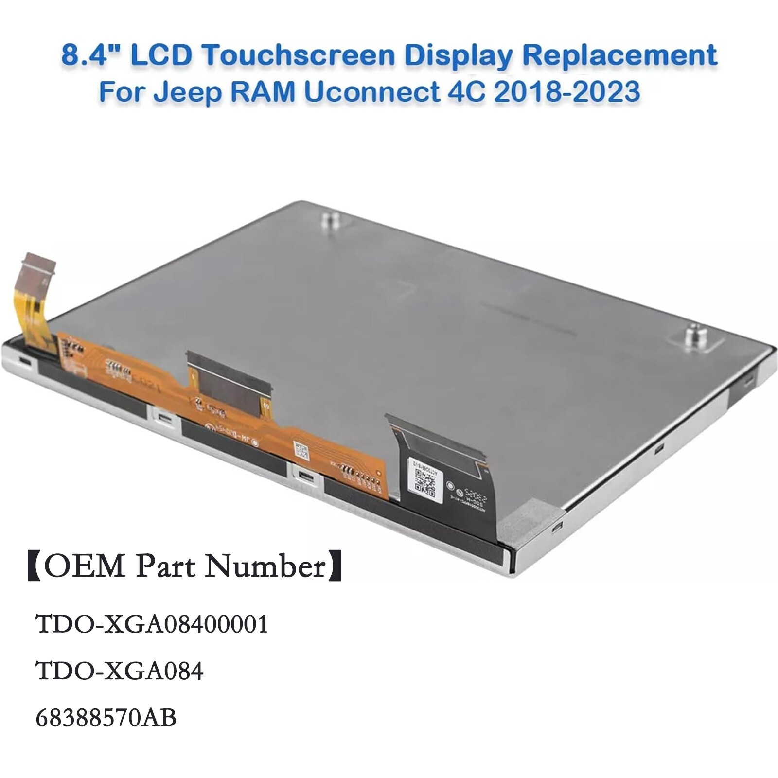 8.4" LCD Touch Screen Display For 2018-2023 Jeep Grand Cherokee Uconnect 4C