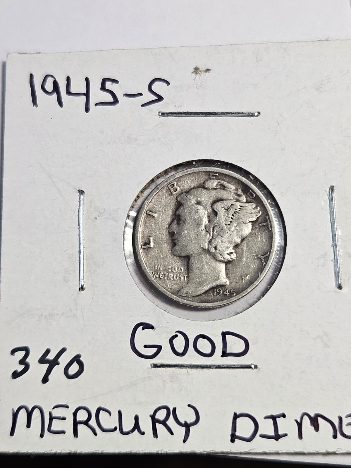1945 S  Mercury SILVER Dime CIRCULATED SET SHIPPING #340