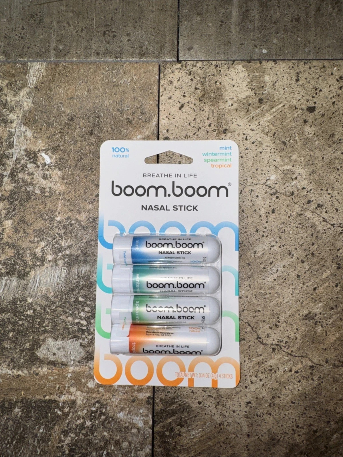 Boom Boom Nasal Sticks Variety Set - 4 Pack | Portable Aromatherapy Nasal Inhale