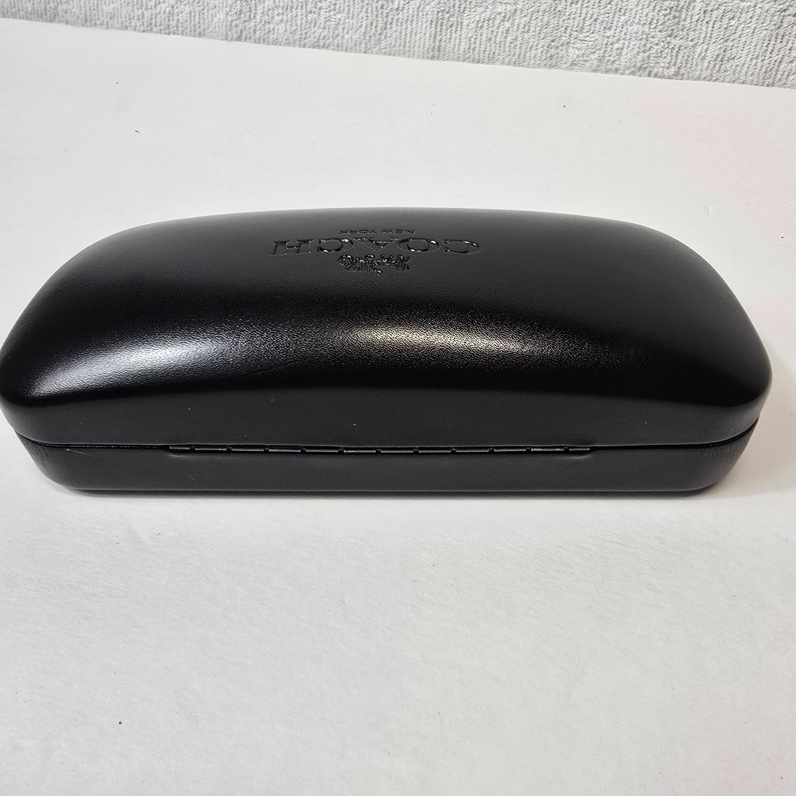 Coach Eyeglass Hard Clamshell Case Black EXC Microfiber Lined Genuine