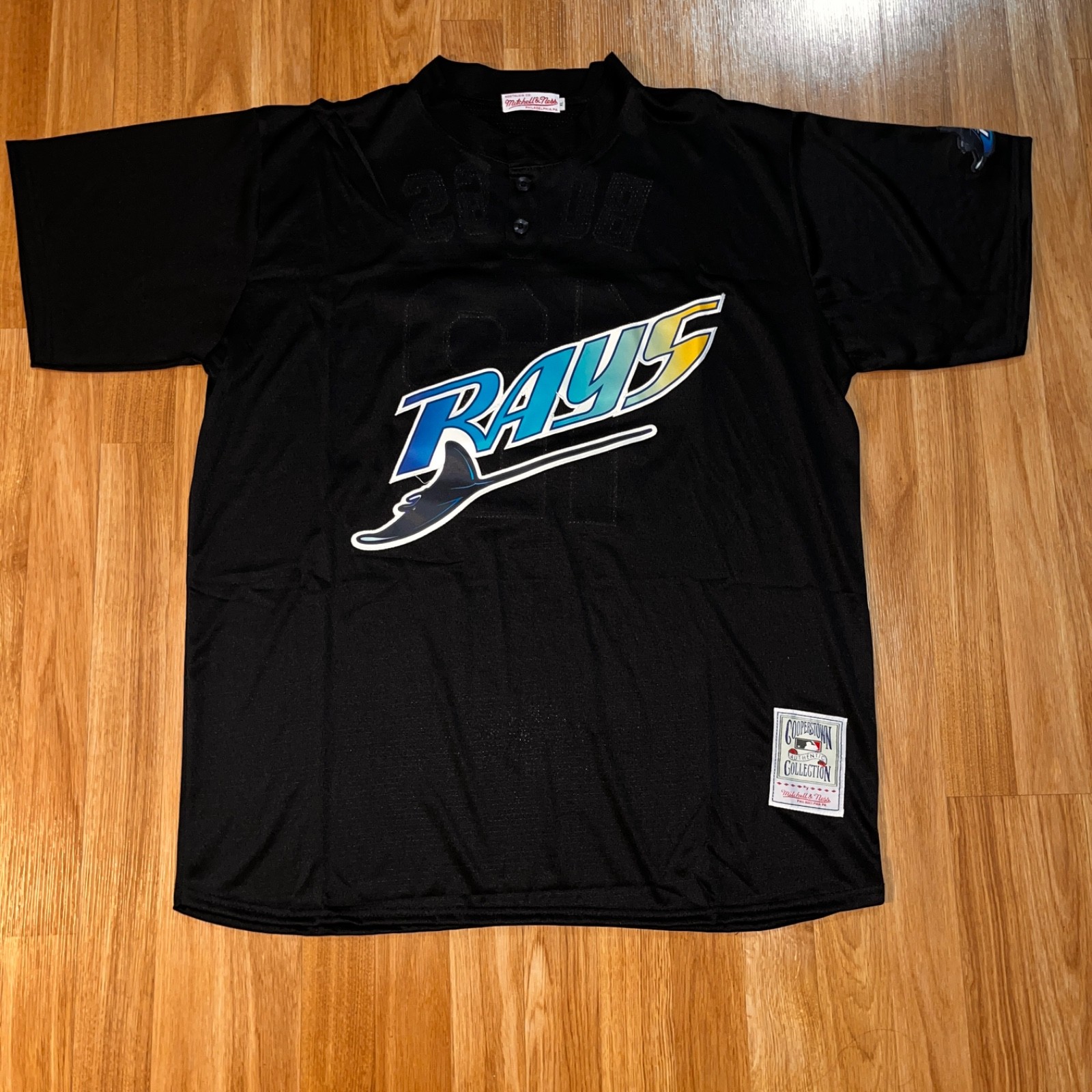 Wade Boggs Tampa Bay Devil Rays Stitched Black Jersey