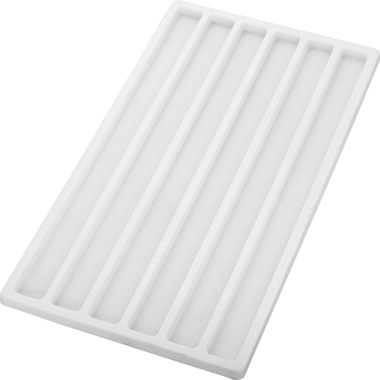 6 Slot White Bracelet Display Tray Insert Flocked 14 1/8" 5 Pc
