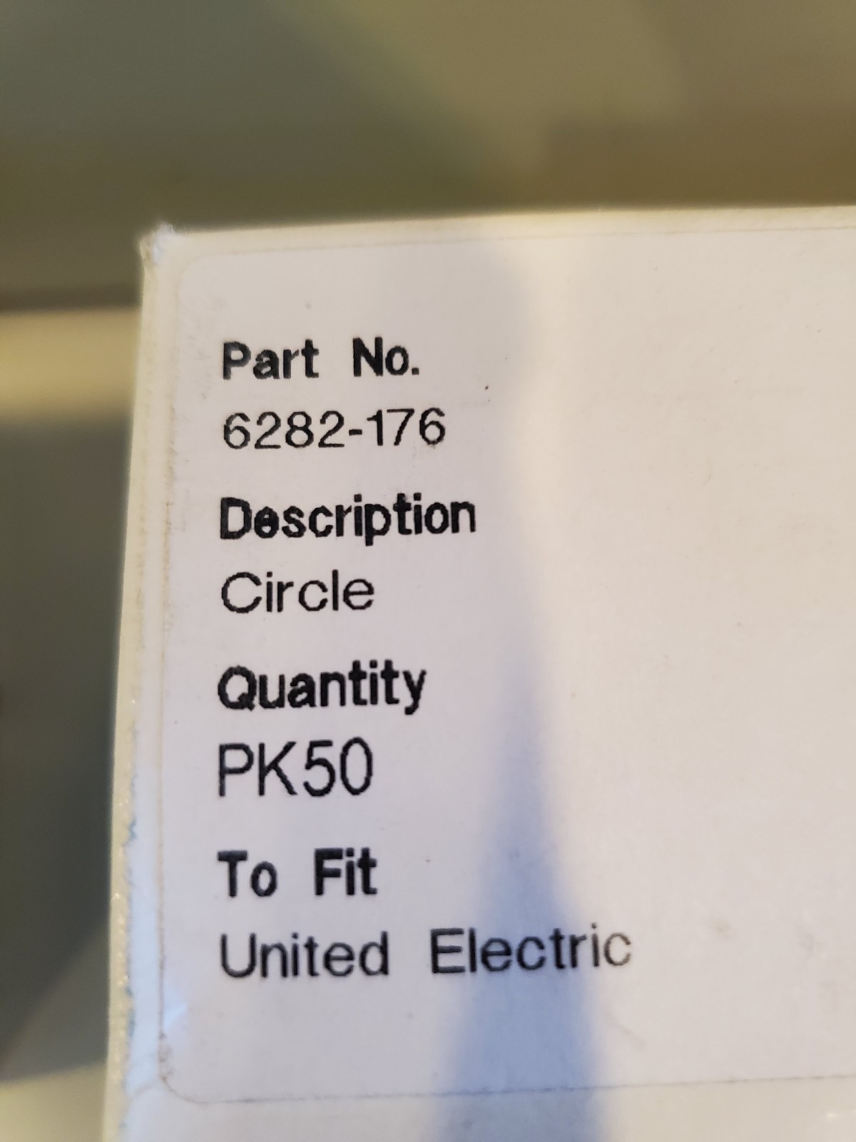 United Electric Circle Chart 50 pack 6282-176