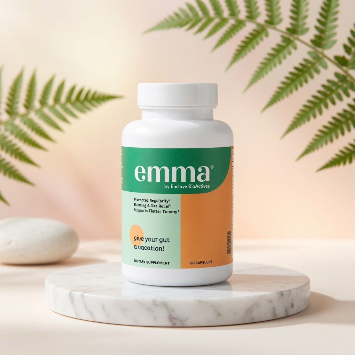 Emma Gut Health Supplement 60 Capsules - Bloating & Digestion Support