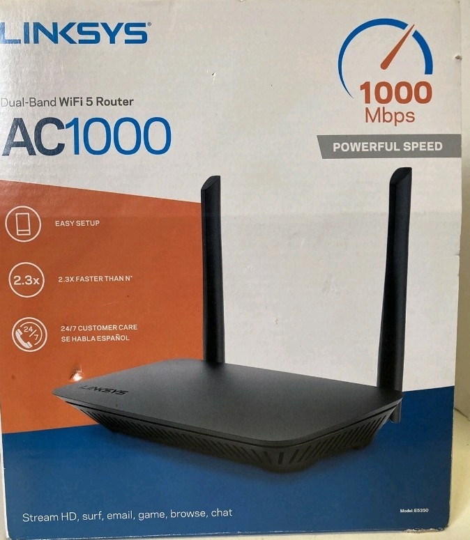 Linksys AC1000 Duel-Band Wi-Fi 5 Router~ 1000 Mbps~E5350~ Chat, Game, Browse