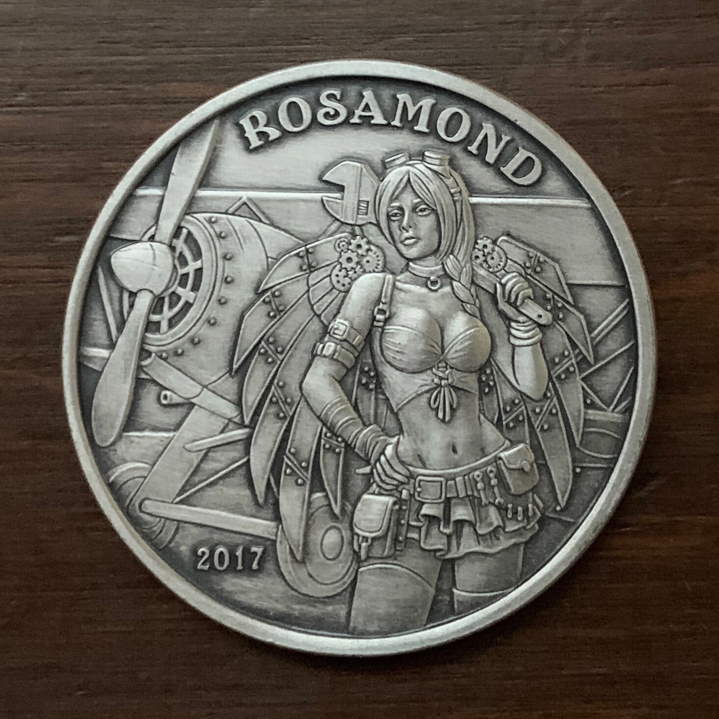 1 oz Antiqued Silver Angels & Demons #4: Rosamond / COA #0108 of L.E. of 1500