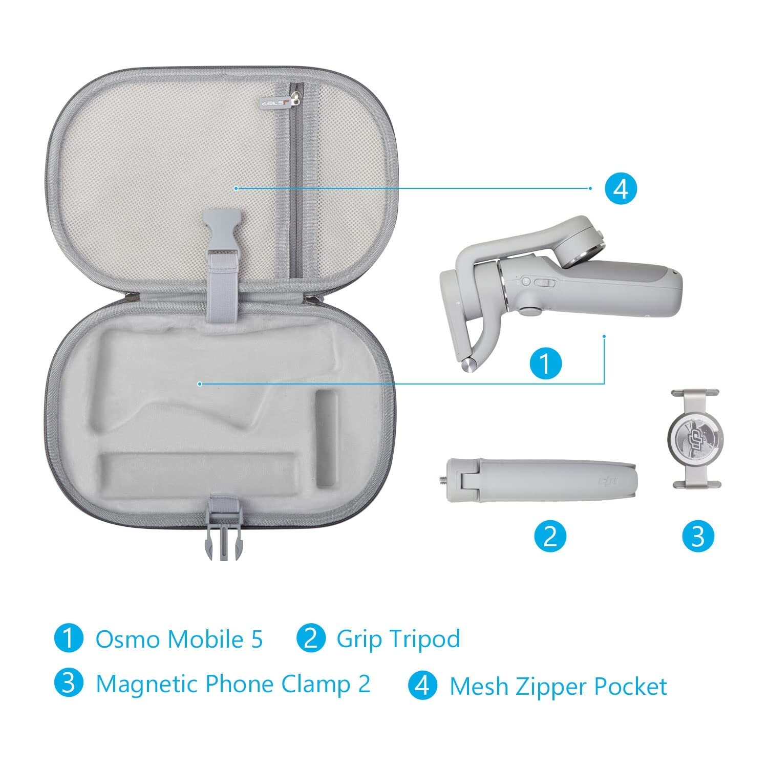 DJI OSMO Mobile 5 Carrying Case For Hard Shell Dji OM 5 Gimbal Stabilizer & Acce